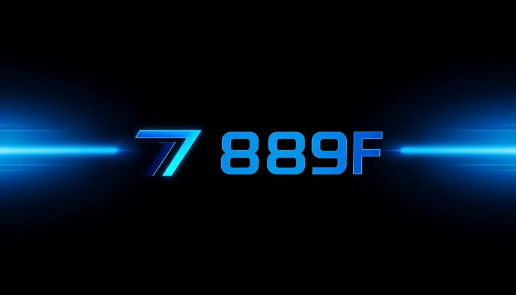 789f logo representing innovative online gaming platform with vibrant neon design for user engagement and brand recognition.