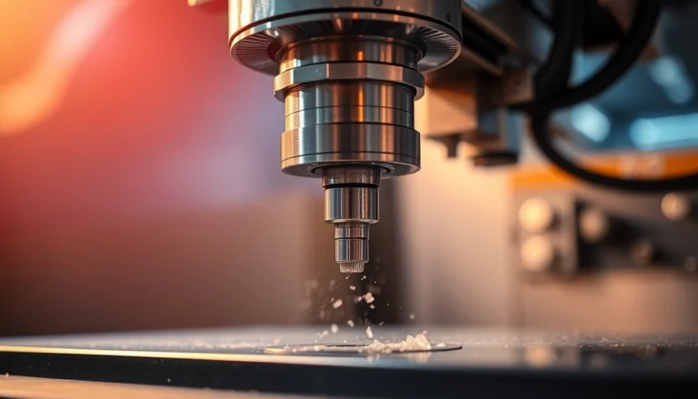 Pneumatische Spannvorrichtung in Aktion bei der CNC-Fertigung, zeigt präzises Spannen und Fixieren von Werkstücken für effiziente Produktion.