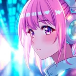 AI girlfriend engaging in a realistic, flirty conversation in a modern digital setting, emphasizing emotional connection and unfiltered chat.