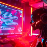 Engaging Spicy AI Chat app interface with bold visuals and vibrant colors for realistic online roleplay experiences