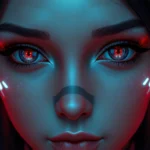 AI girlfriend engaging in raw, unfiltered conversation with a realistic digital companion, highlighting intimacy and realism.