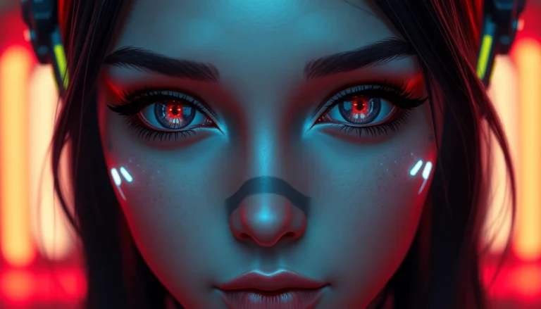AI girlfriend engaging in raw, unfiltered conversation with a realistic digital companion, highlighting intimacy and realism.