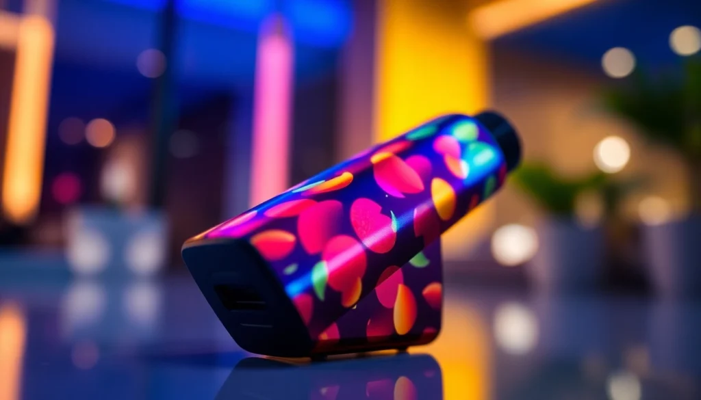 Vozol Puff disposable vape device with colorful design, highlighting high puff capacity and modern style for vape enthusiasts.