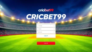 Secure Cricbet99 login screen with cricket motifs and user input fields for easy access