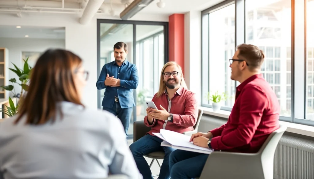 Startup Business News highlights entrepreneurs analyzing market trends in a dynamic office