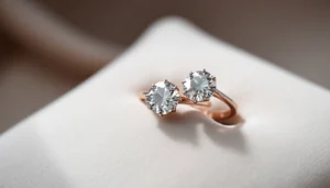 Showcase of high-quality lab-grown diamond rings with intricate designs and sparkling stones,