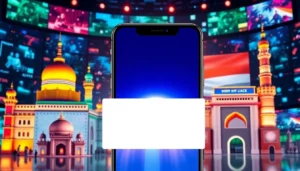 India News app interface showing a sleek open-box prompt bar for real-time updates and trending