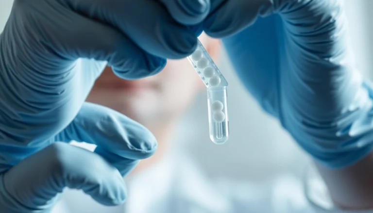 Clear image of in vitro fertilization process showing fertilized eggs in lab dish for fertility