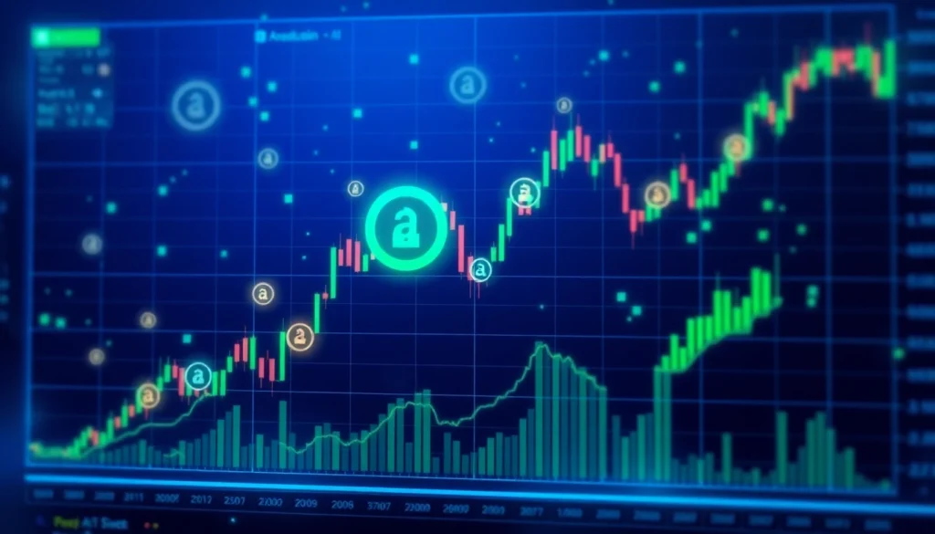 Modern digital interface displaying real-time aicoin market data and AI analytics for investors