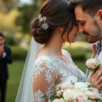 Skilled eskuvo fotos captures genuine wedding moments during outdoor ceremony with natural
