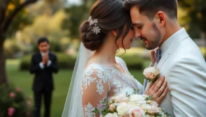 Skilled eskuvo fotos captures genuine wedding moments during outdoor ceremony with natural
