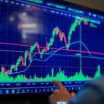 Trading view platform displaying detailed financial charts with indicators for active traders