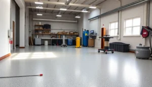 Expert team performing floor preparation Birmingham with advanced grinding and leveling tools