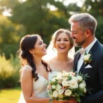 Skilled eskuvo fotos capturing candid outdoor wedding moments with natural light and joyful ambiance