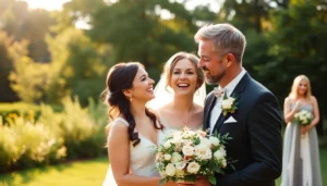 Skilled eskuvo fotos capturing candid outdoor wedding moments with natural light and joyful ambiance
